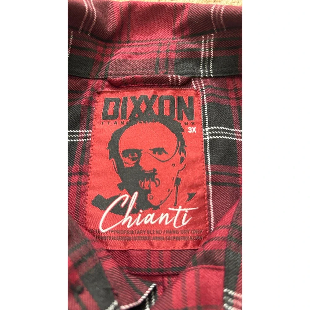 Dixxon Flannel Co Chianti Red Black Plaid Button Down Shirt Mens 3X Long mm16‎